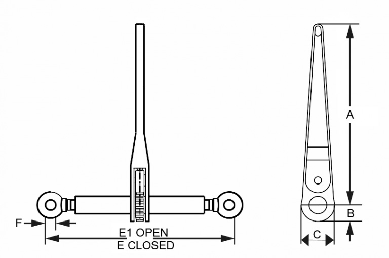 BSEN12195-3 ratchet load Binder