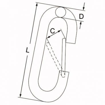 Specification-Bit Snaps with Wire Gate Zinc Plated