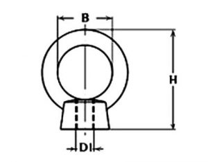 Stainless Steel Lifting Eye Nut JIS 1169 UNC Thread